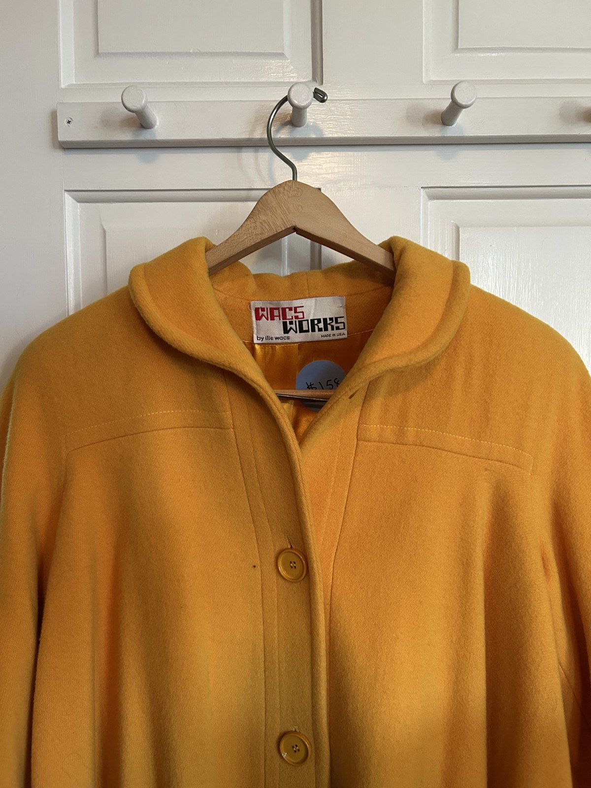 Ilie Wacs 1980s Yellow Swing Coat, image 3
