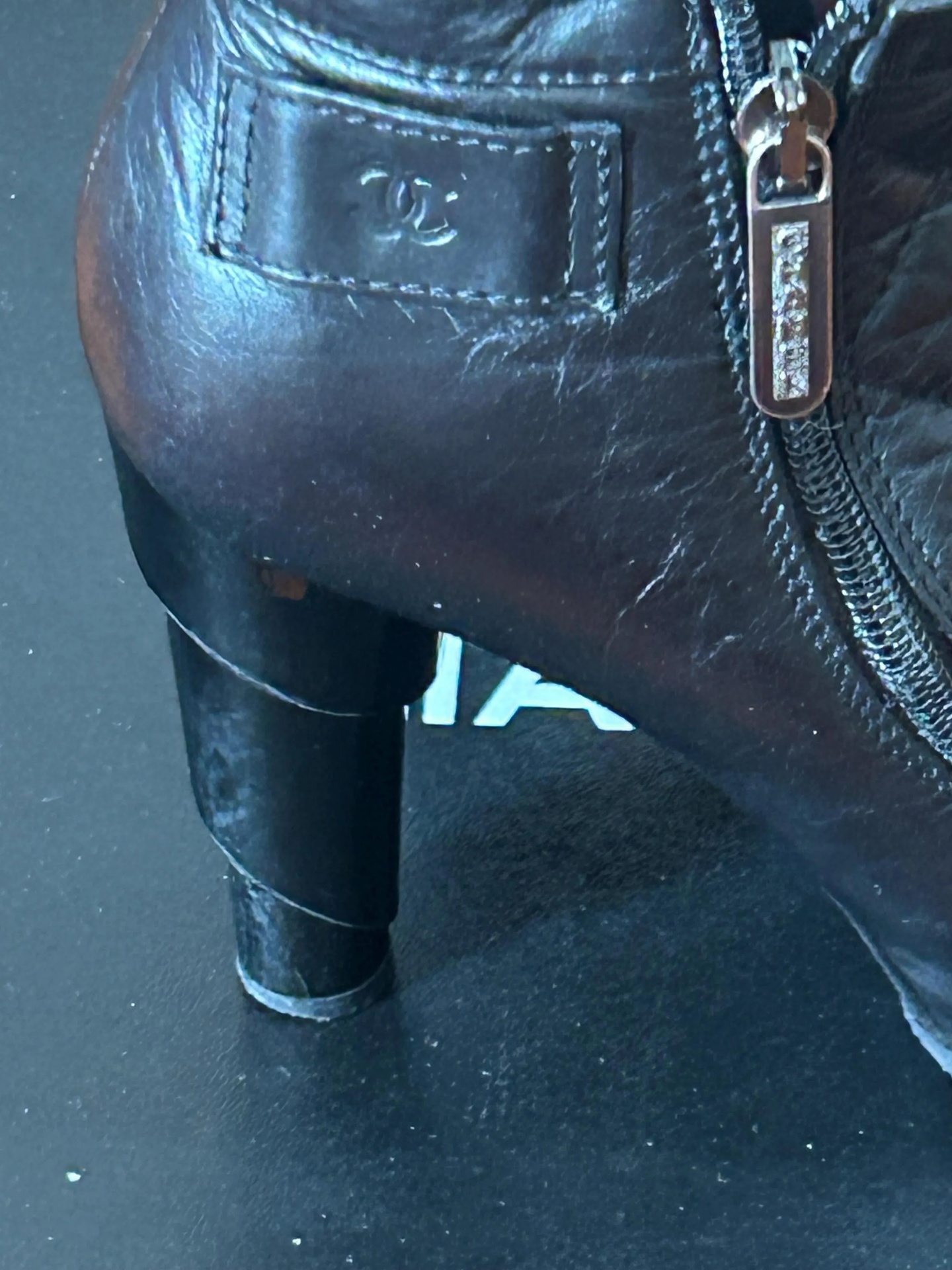 Chanel Black Quilted Cap Toe Ankle Booties — image 2