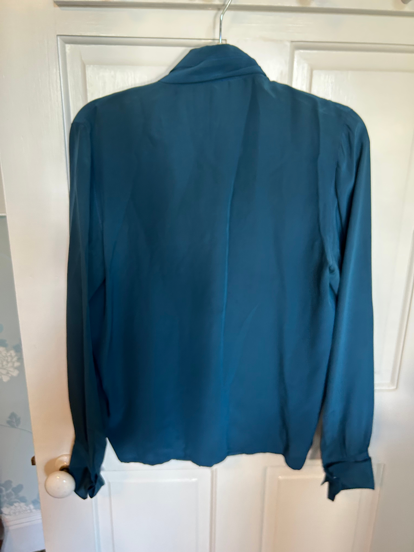 Chanel Pleated Silk Blouse with Self Tie, image 2