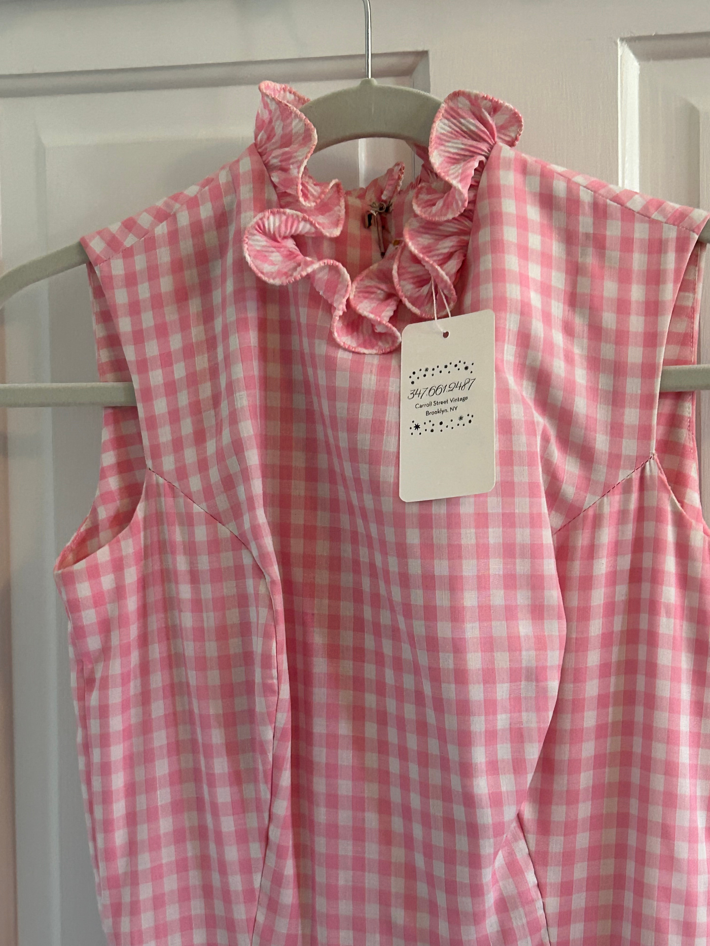 Pink Gingham Maxi Dress — image 2